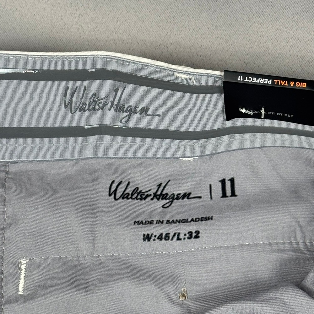 Walter‎ Hagen Mens Golf Pants 46x32 Khaki Perfect 11 Straight Fit MGA15200BT - Picture 8 of 9